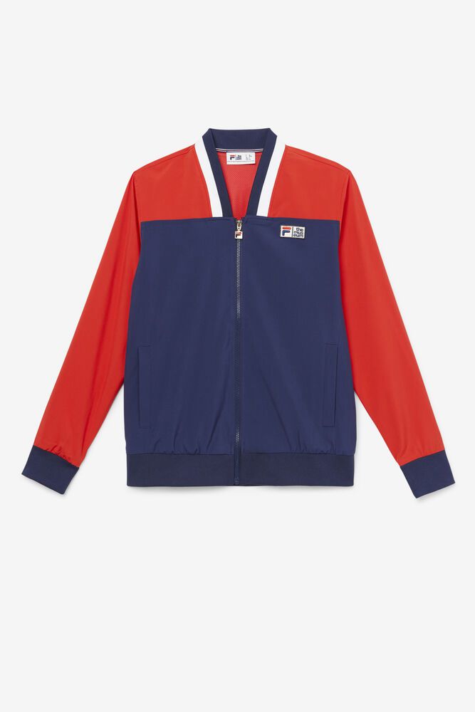 Fila Jacket Mens Navy/Red X The Museum Track - Ireland 46091-KITG